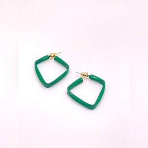 Fold Triangle Hoop Earrings